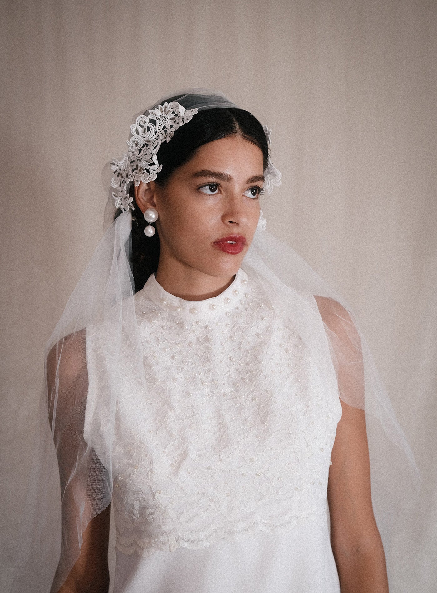 OPHELIA BEADED CAP VEIL