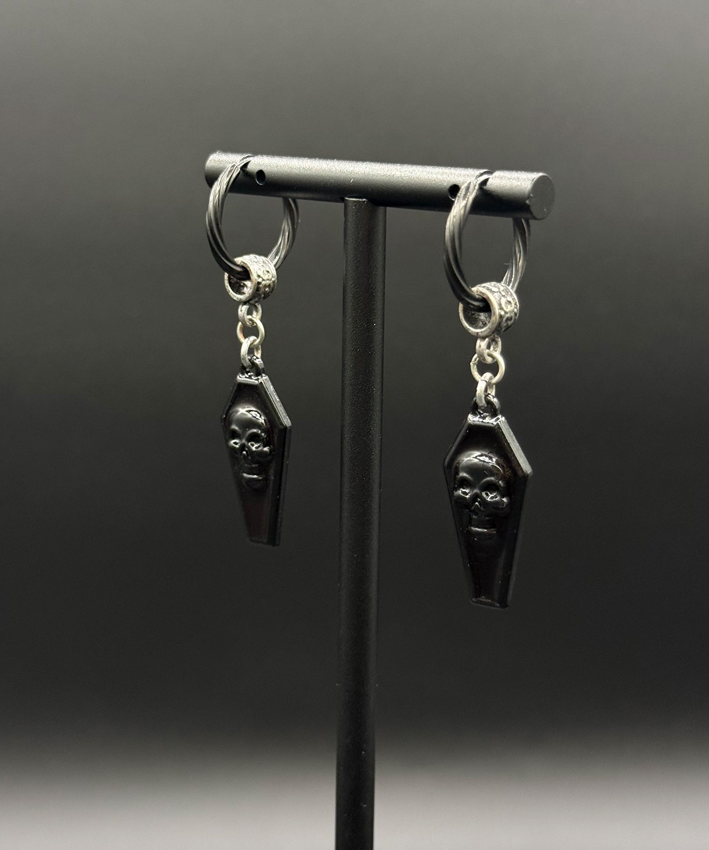 Coffin Hoop Earrings