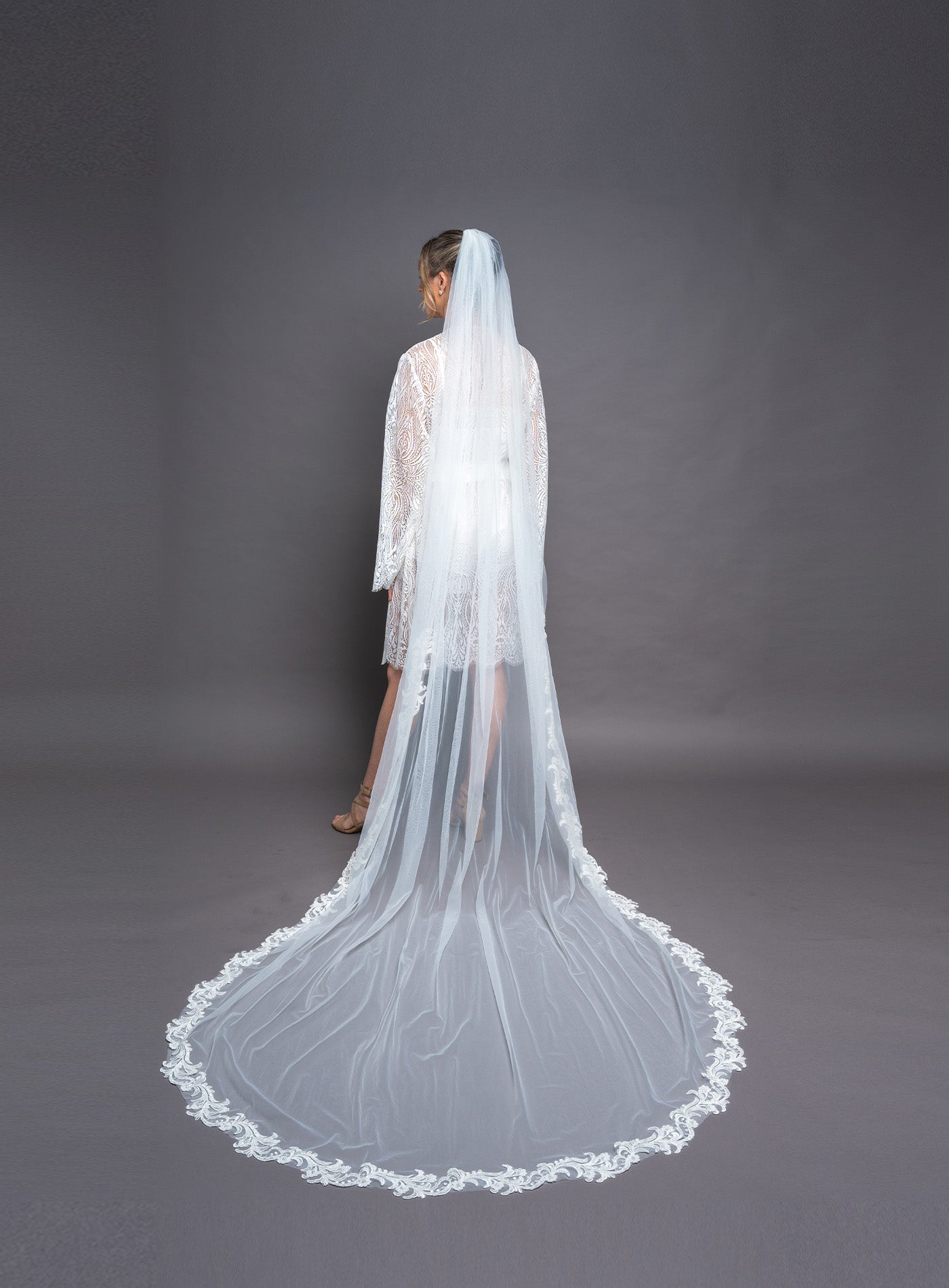 CELINE BEADED CATHEDRAL VEIL