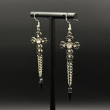 Spiked Cross Earrings