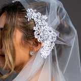 Ophelia Beaded Cap Veil Percacciolo Collection