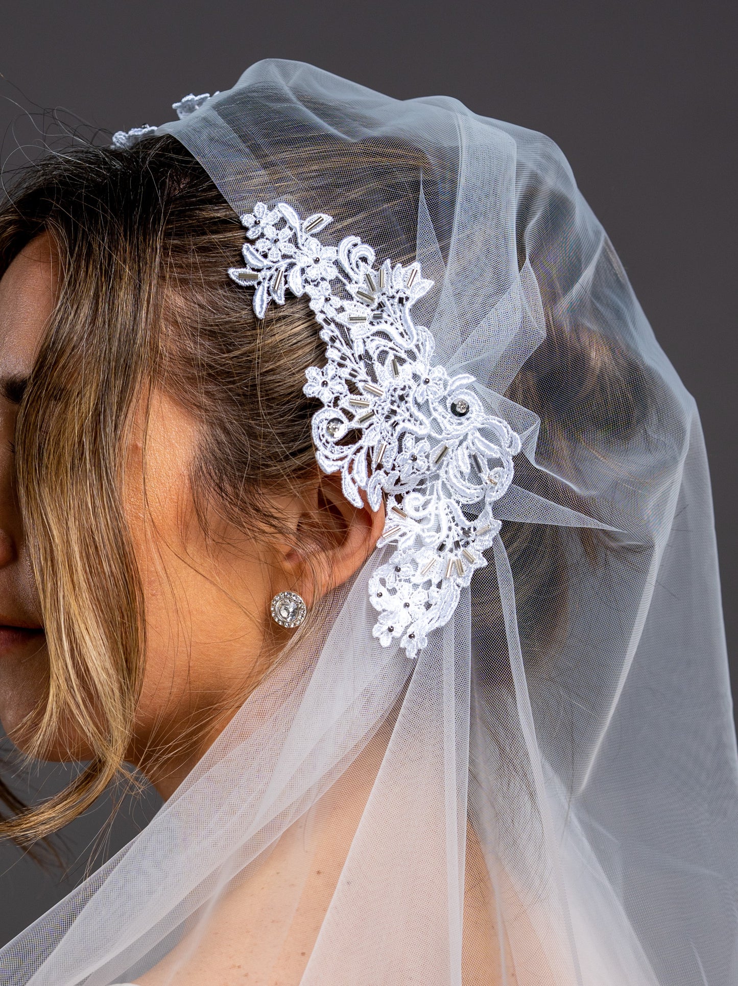 OPHELIA BEADED CAP VEIL