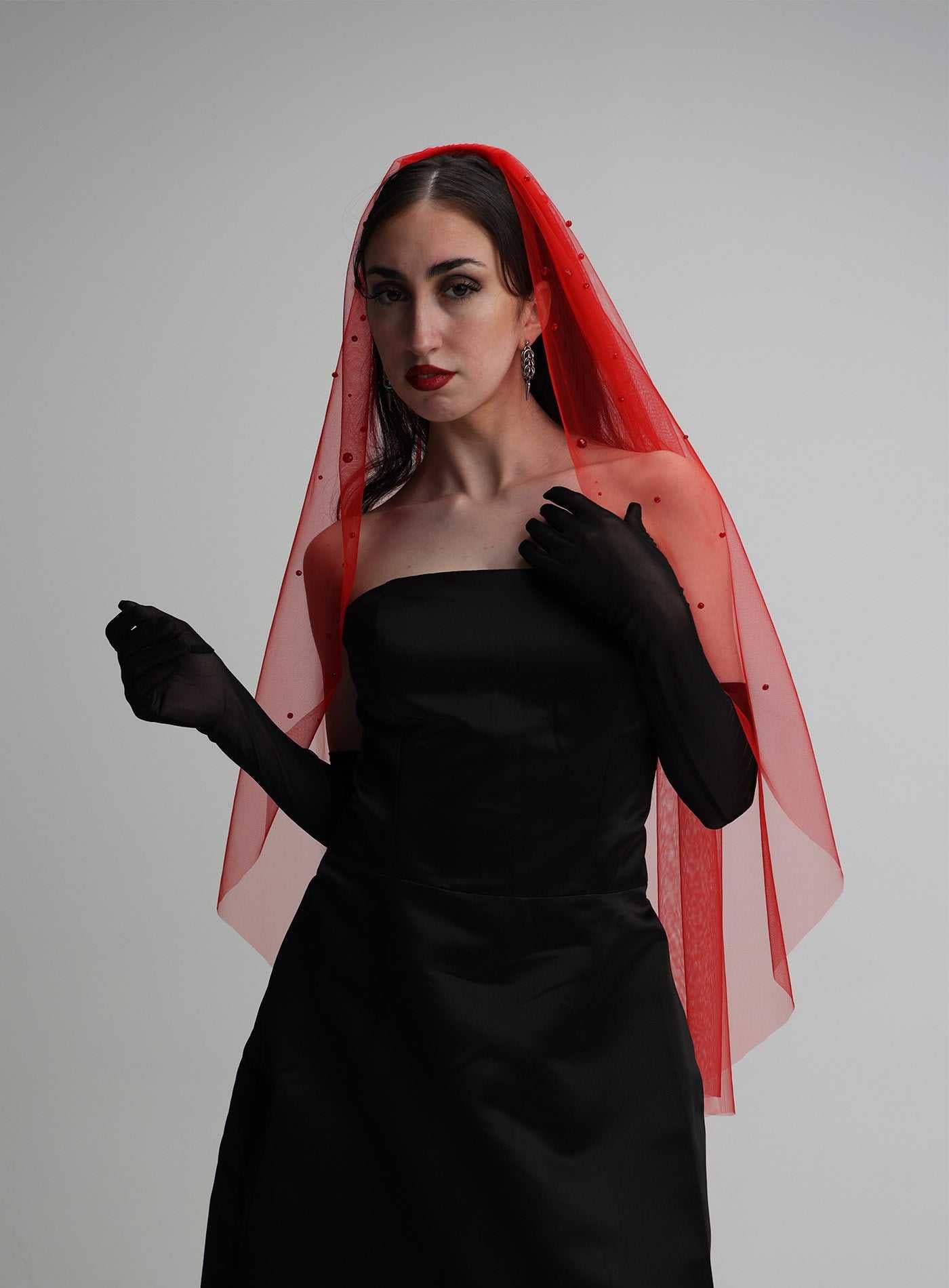 Lydia Beaded Fingertip Veil Percacciolo Collection