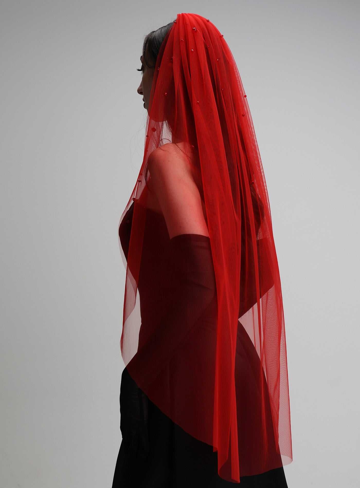 Lydia Beaded Fingertip Veil Percacciolo Collection
