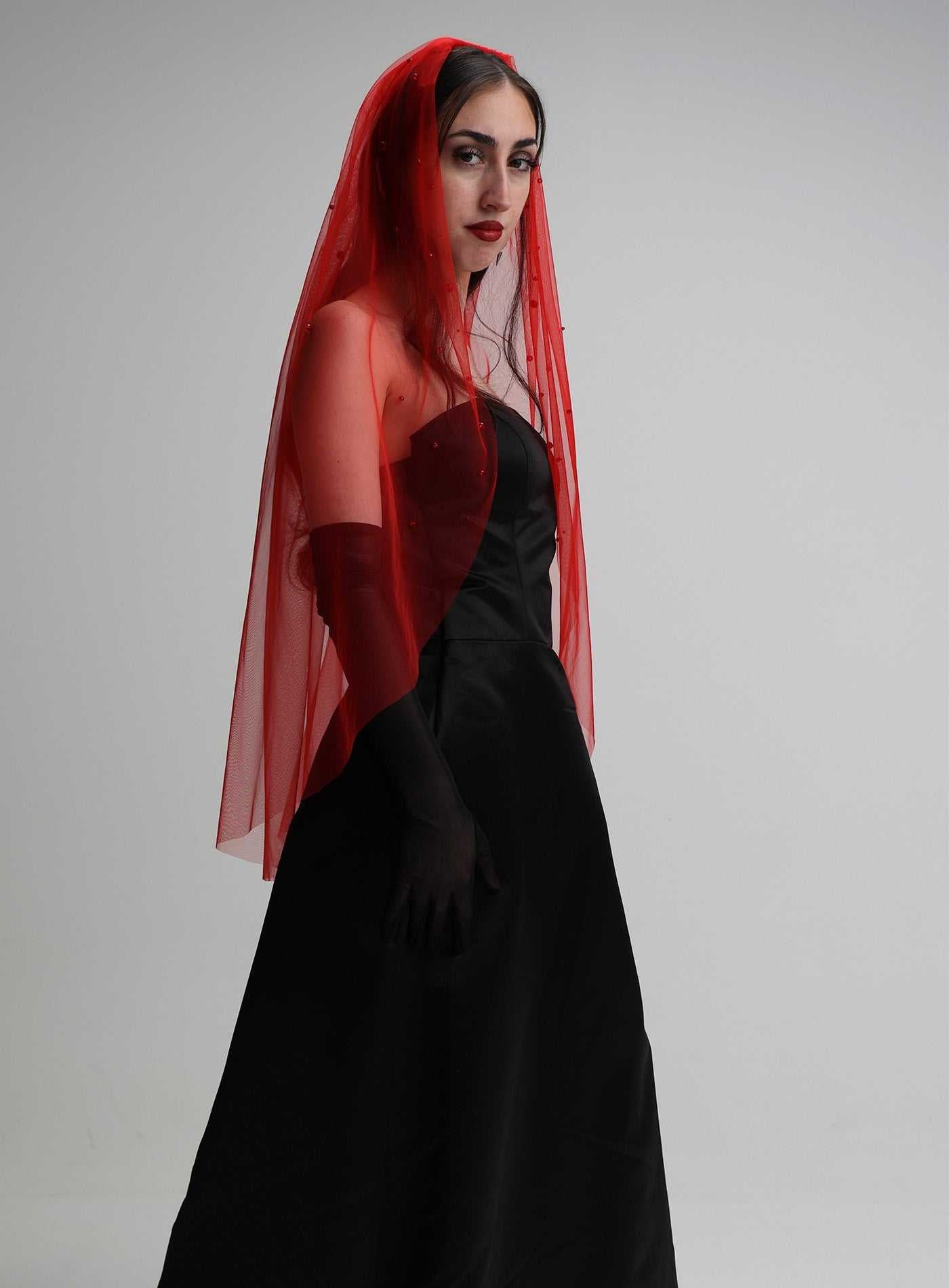 Lydia Beaded Fingertip Veil Percacciolo Collection