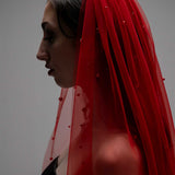 Lydia Beaded Fingertip Veil Percacciolo Collection