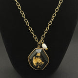 Noir Gold Flake Pendant