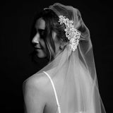 Ophelia Beaded Cap Veil Percacciolo Collection