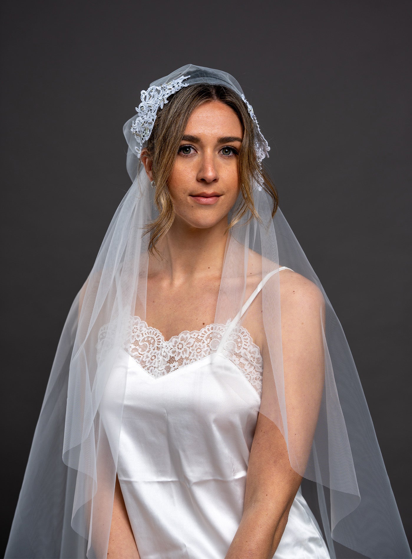 OPHELIA BEADED CAP VEIL