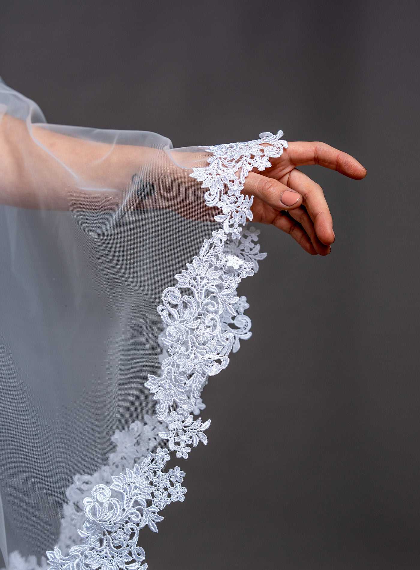Ophelia Beaded Cap Veil Percacciolo Collection