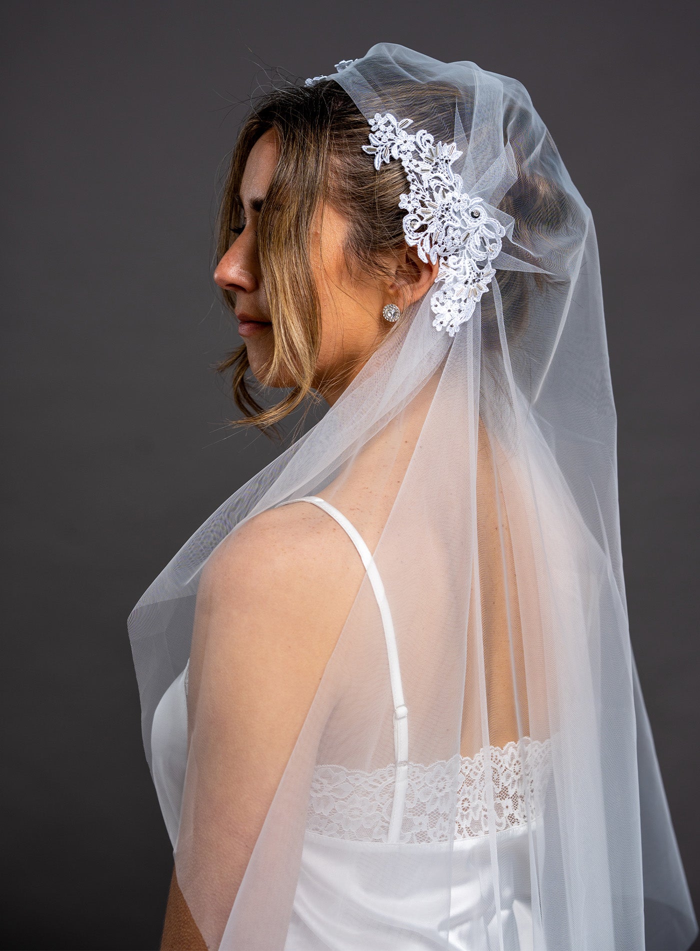 OPHELIA BEADED CAP VEIL