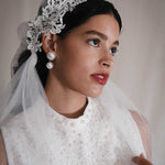 Ophelia Beaded Cap Veil Percacciolo Collection