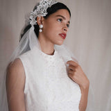 Ophelia Beaded Cap Veil Percacciolo Collection