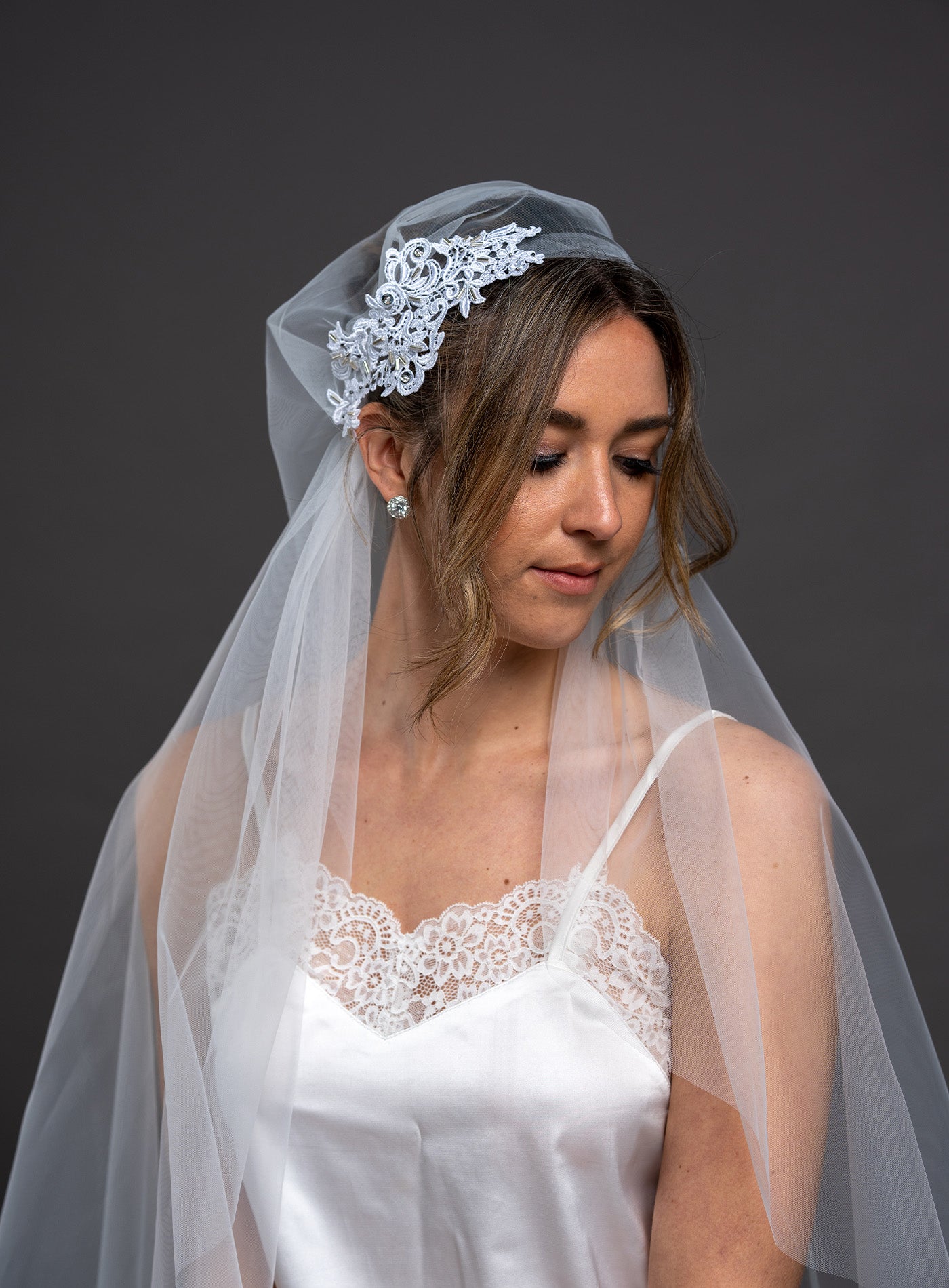 OPHELIA BEADED CAP VEIL