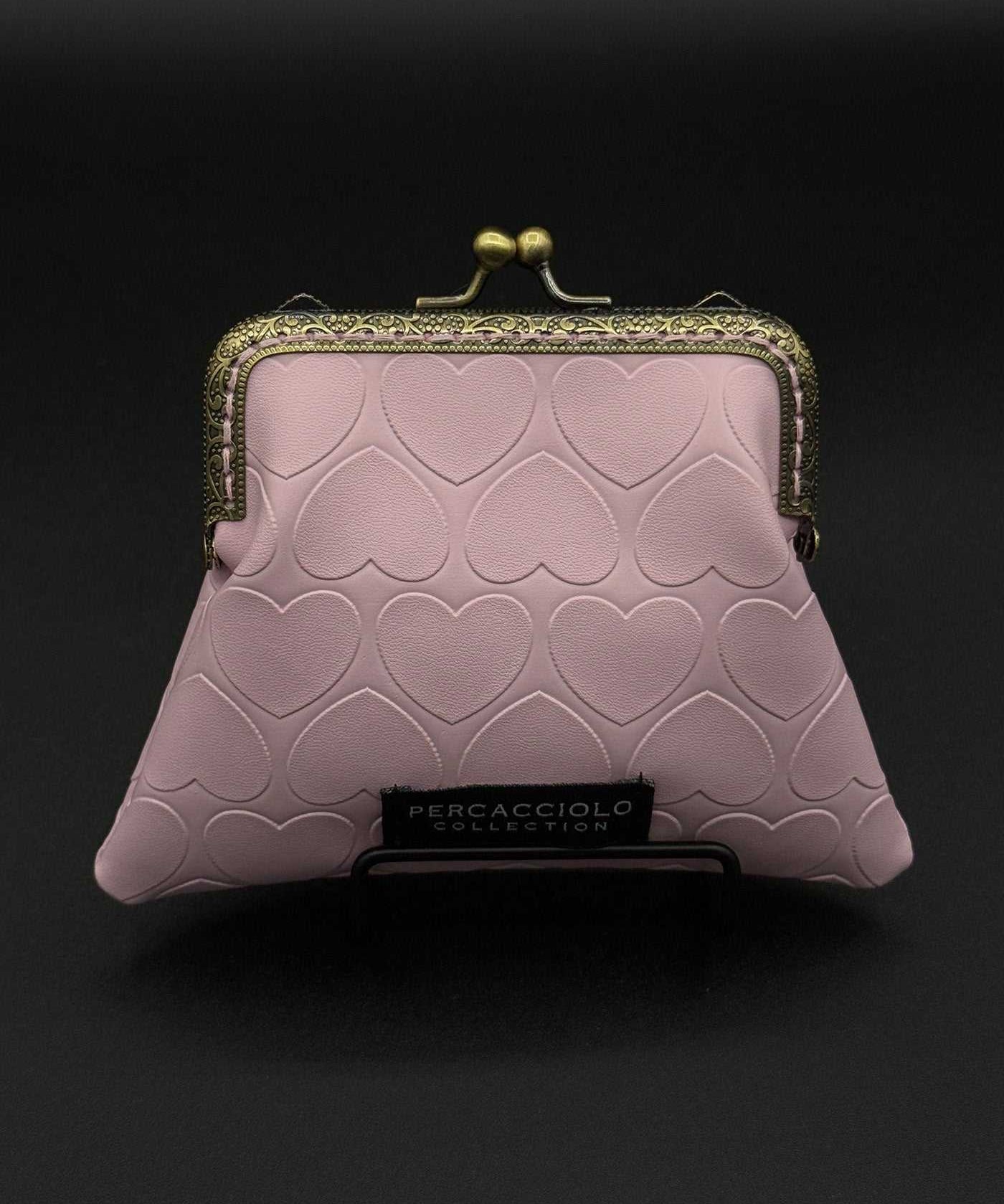 Pink Hearts Coin Purse Percacciolo Collection
