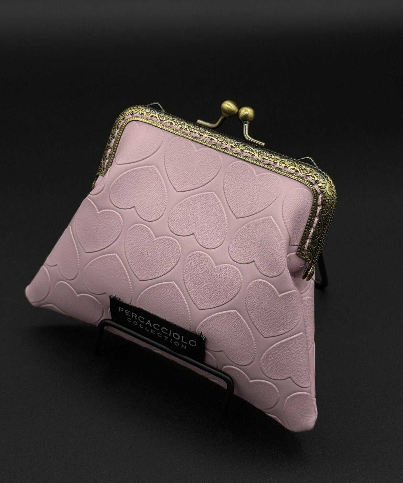 Pink Hearts Coin Purse Percacciolo Collection