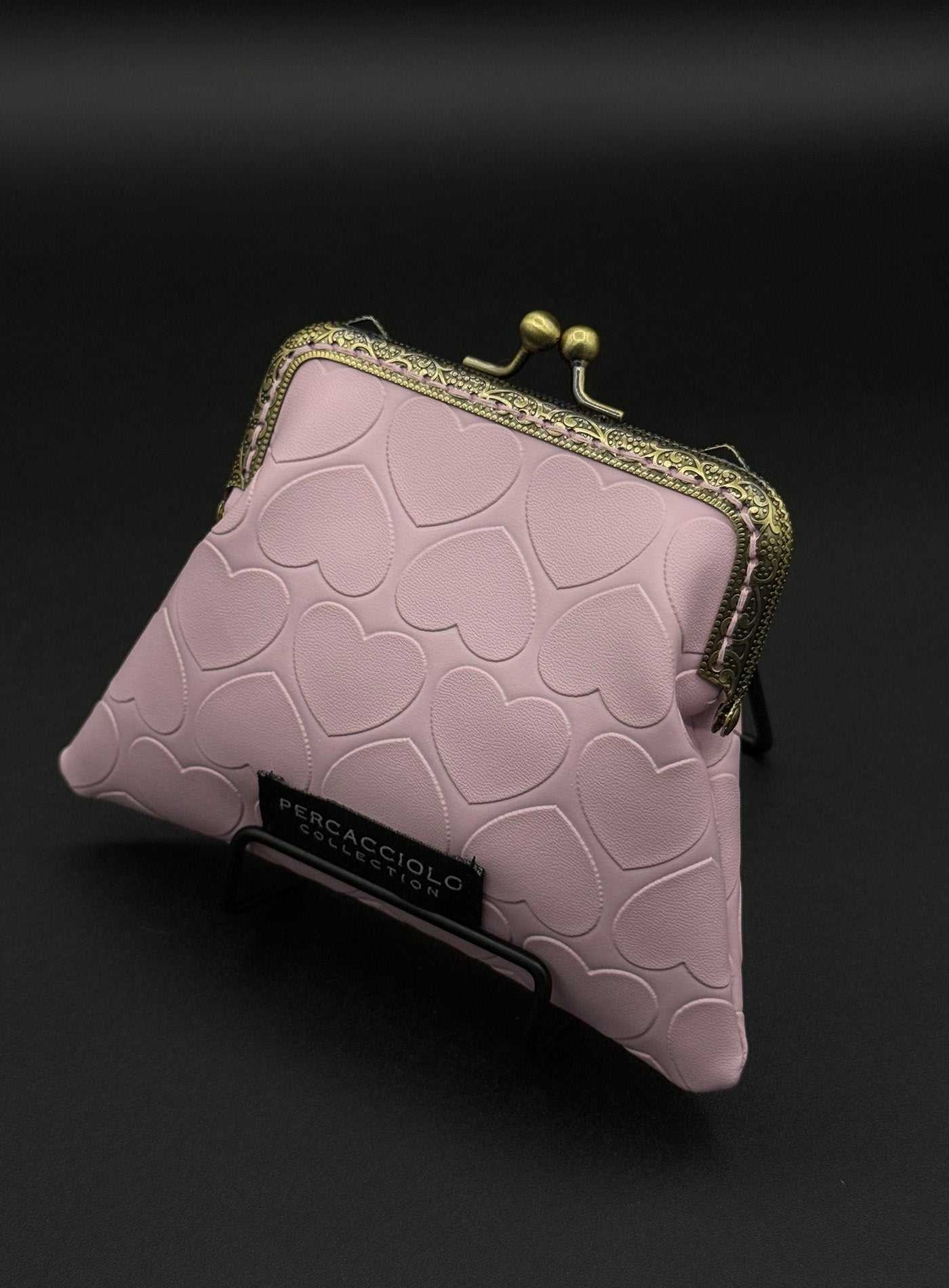 Pink Hearts Coin Purse Percacciolo Collection