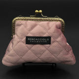 Quilted Dusty Rose Coin Purse Percacciolo Collection