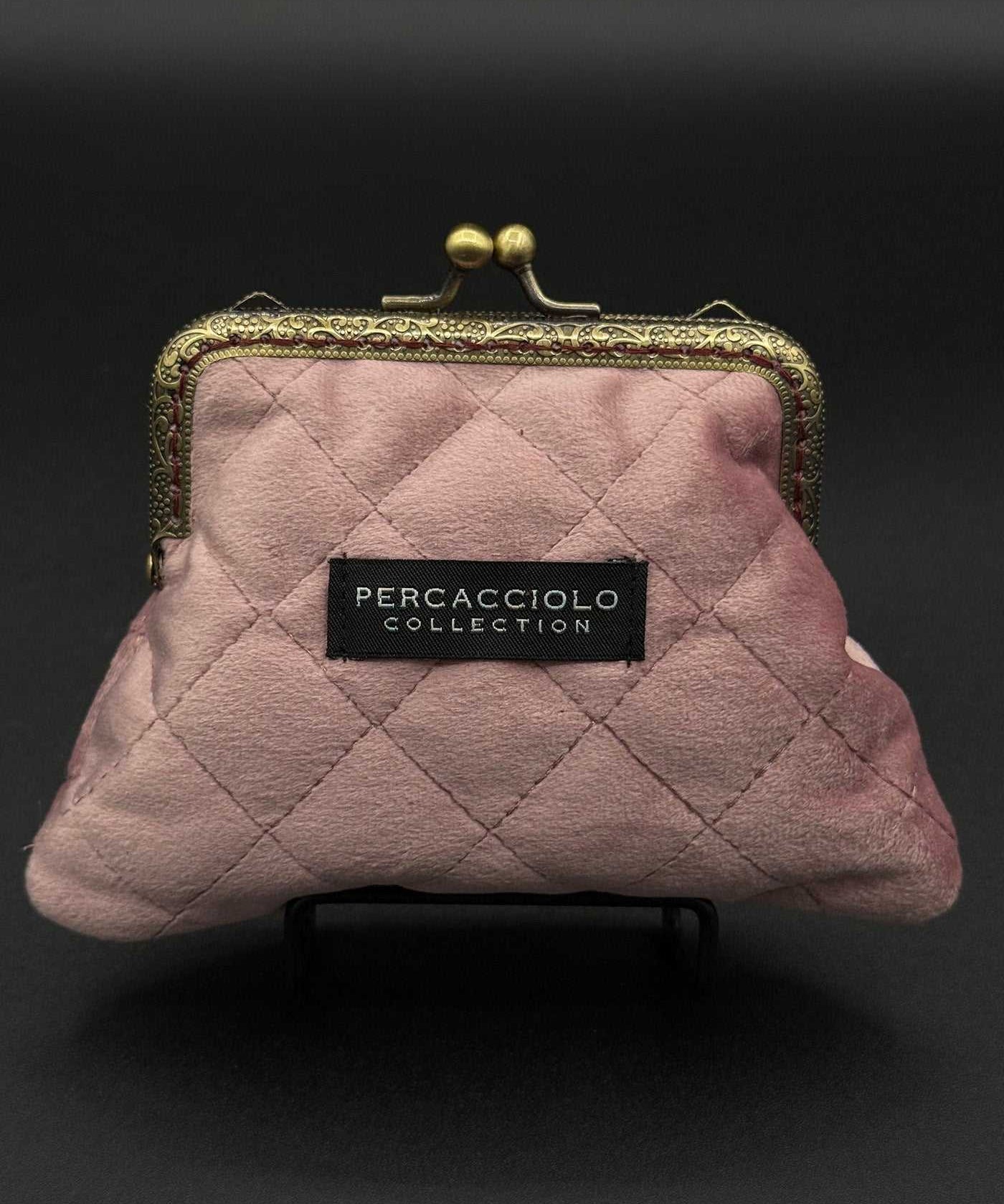 Quilted Dusty Rose Coin Purse Percacciolo Collection