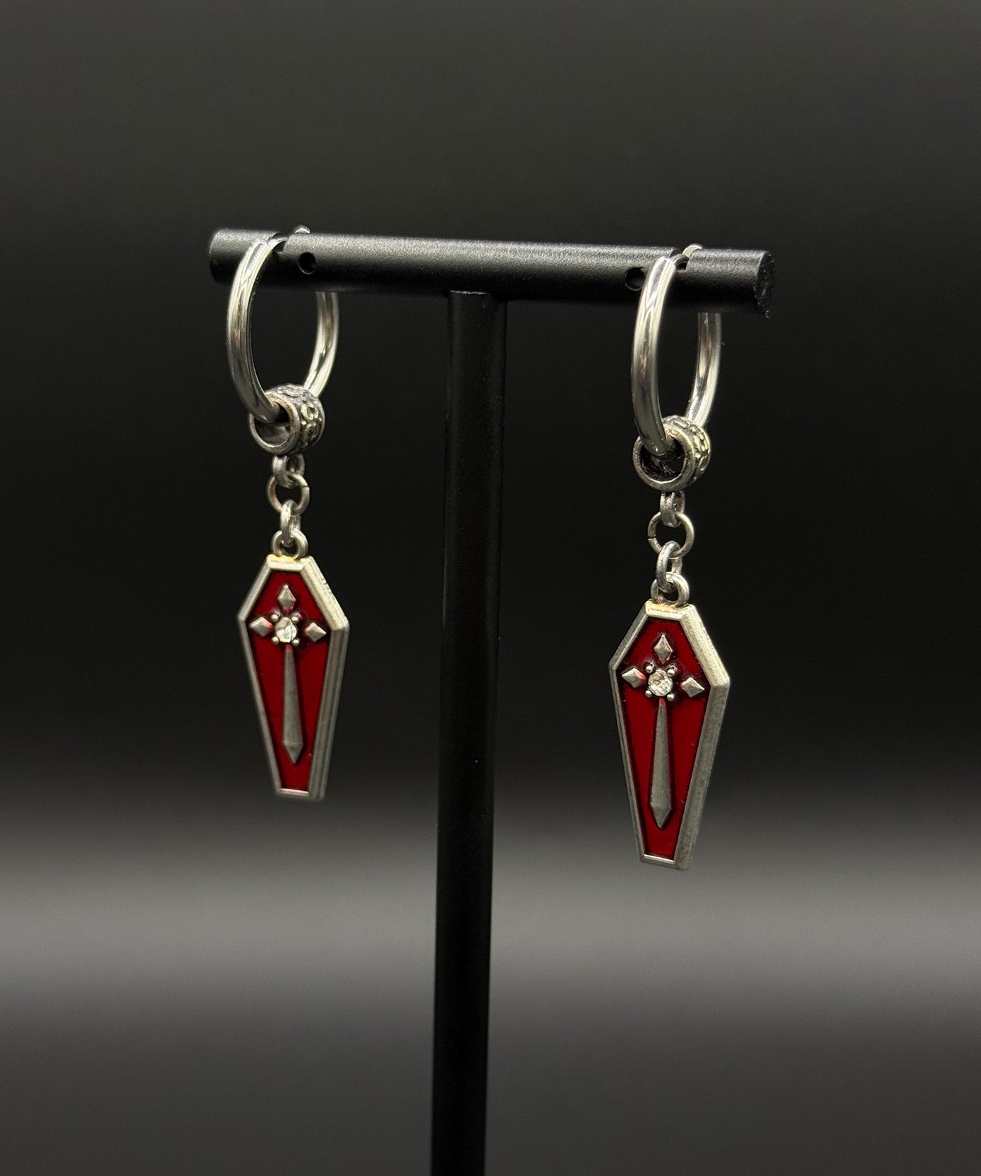 Coffin Hoop Earrings