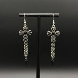 Spiked Cross Earrings