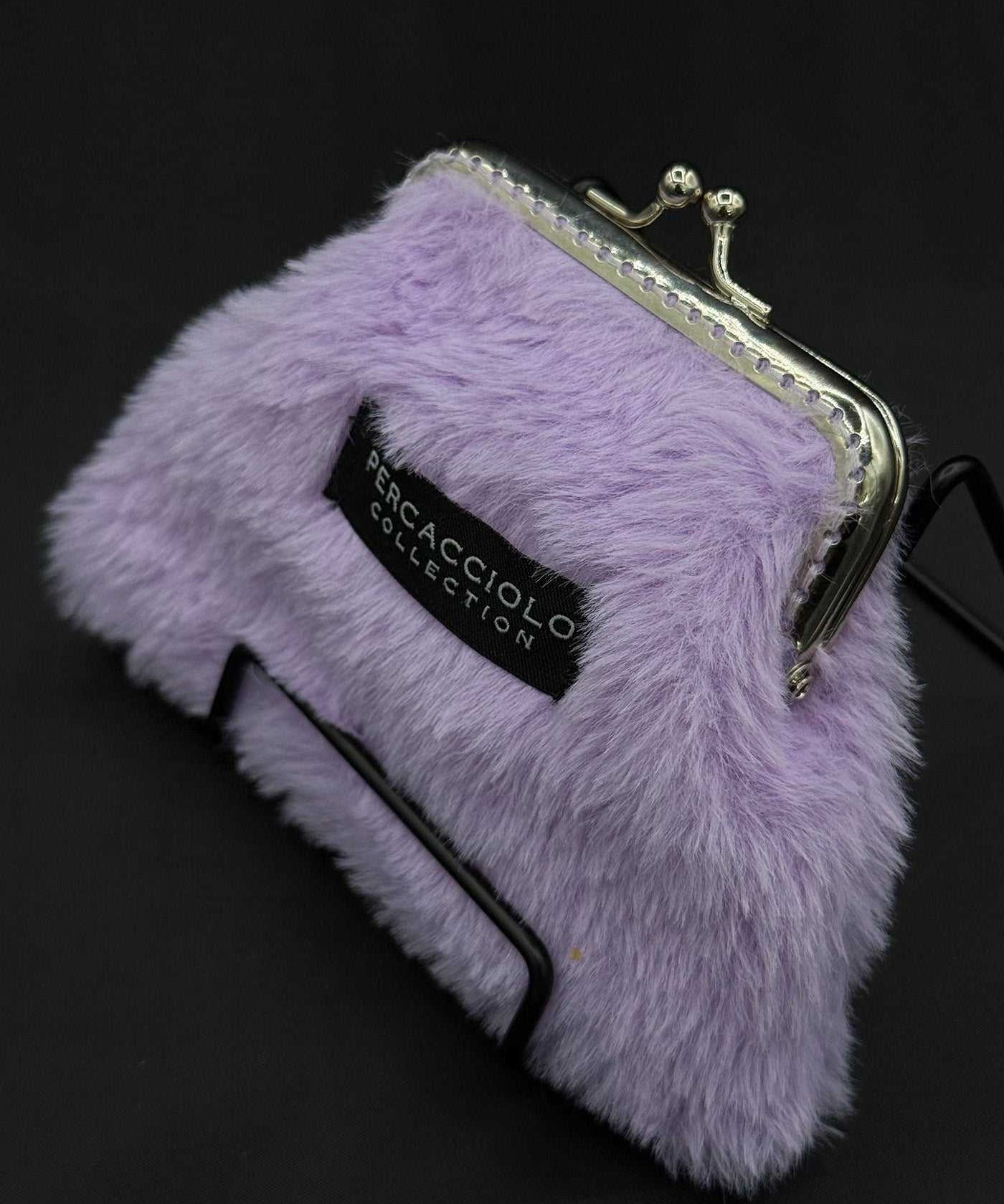 Lavender Fur Coin Purse Percacciolo Collection