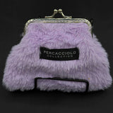 Lavender Fur Coin Purse Percacciolo Collection