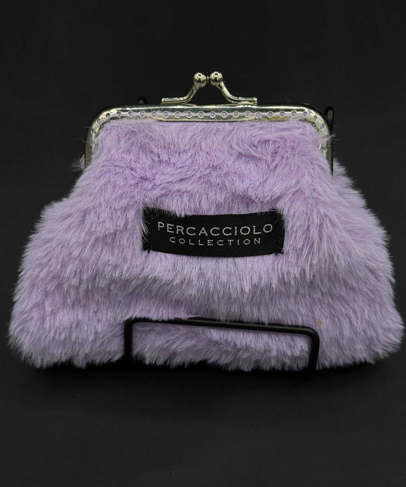 Lavender Fur Coin Purse Percacciolo Collection