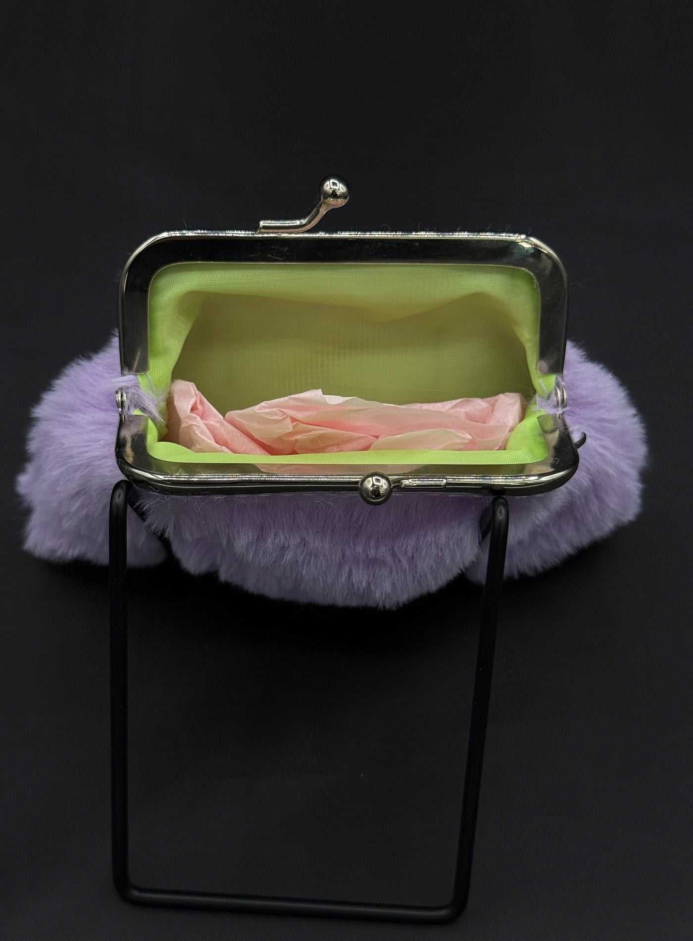 Lavender Fur Coin Purse Percacciolo Collection